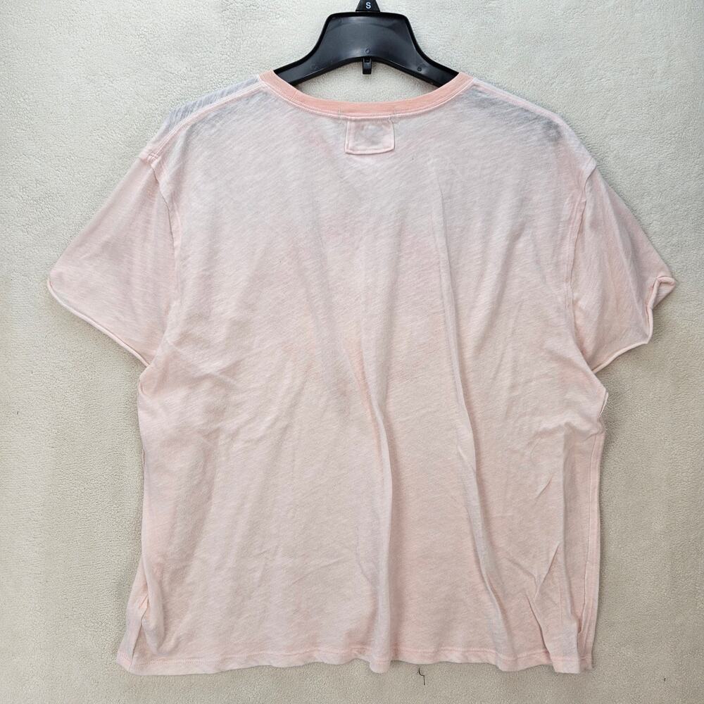 FREE PEOPLE WOMEN'S SMALL WOODSTOCK GRAPHIC TEE LIGHT PINK - Picture 2 of 4
